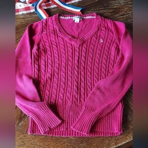 Old Navy Girl's Hot Pink Cable Knit Sweater